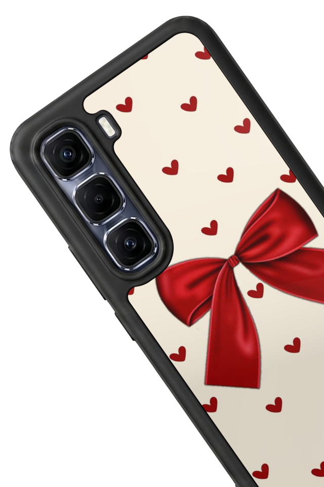 Infinix Hot 60 Pro Plus Uyumlu Kurdele Tasarımlı Glossy Premium Kılıf