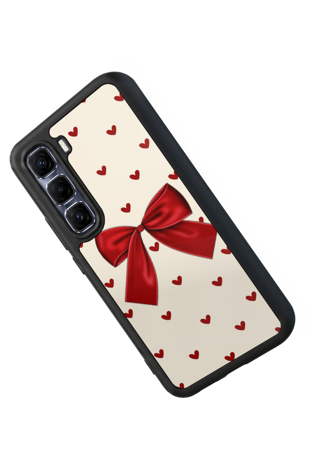 Infinix Hot 60 Pro Plus Uyumlu Kurdele Tasarımlı Glossy Premium Kılıf