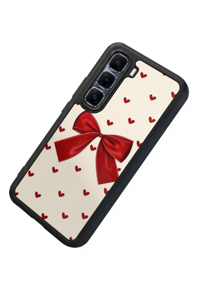 Infinix Hot 60 Pro Plus Uyumlu Kurdele Tasarımlı Glossy Premium Kılıf