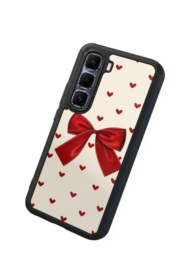 Infinix Hot 60 Pro Plus Uyumlu Kurdele Tasarımlı Glossy Premium Kılıf