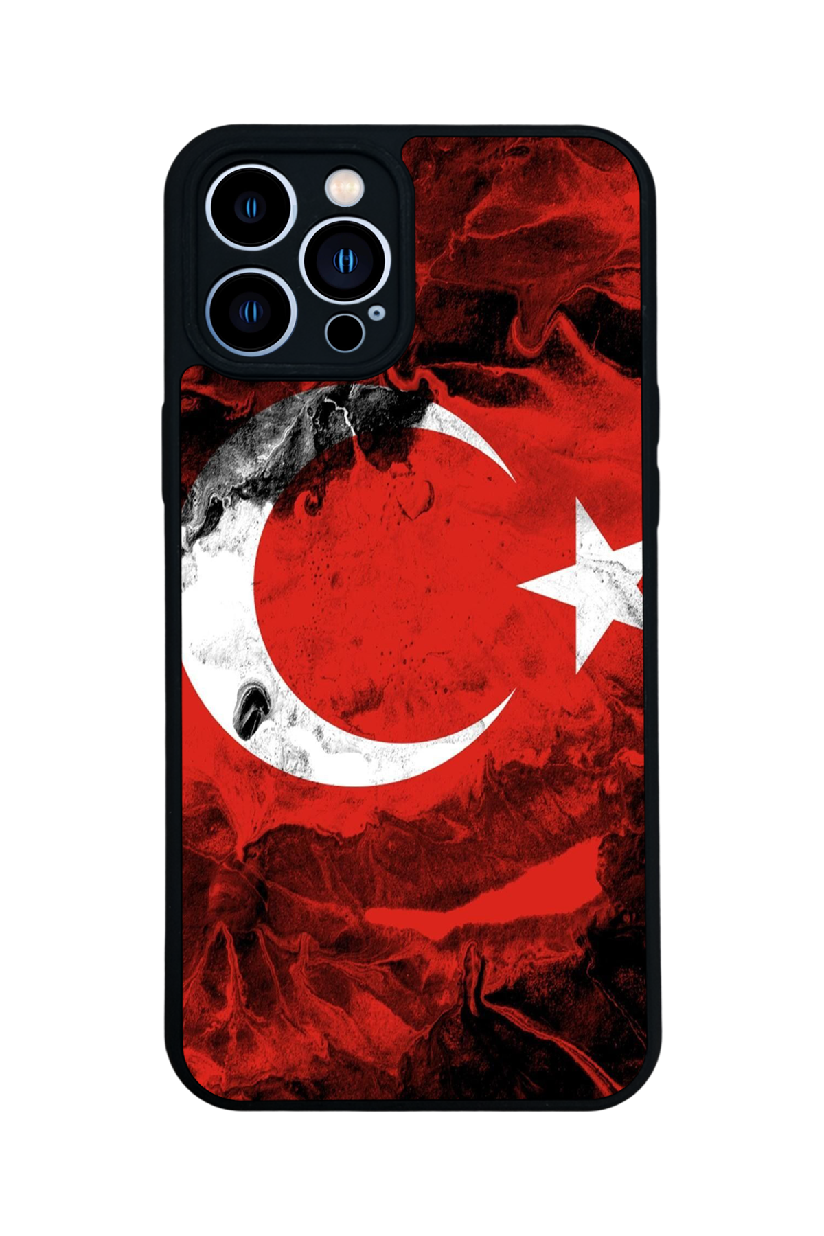 iPhone 13 Pro Max Uyumlu Türk Bayragi Tasarımlı Glossy Premium Kılıf