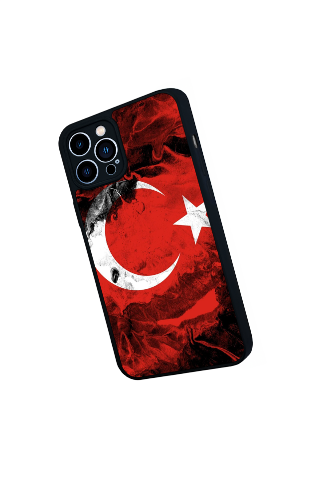iPhone 13 Pro Max Uyumlu Türk Bayragi Tasarımlı Glossy Premium Kılıf