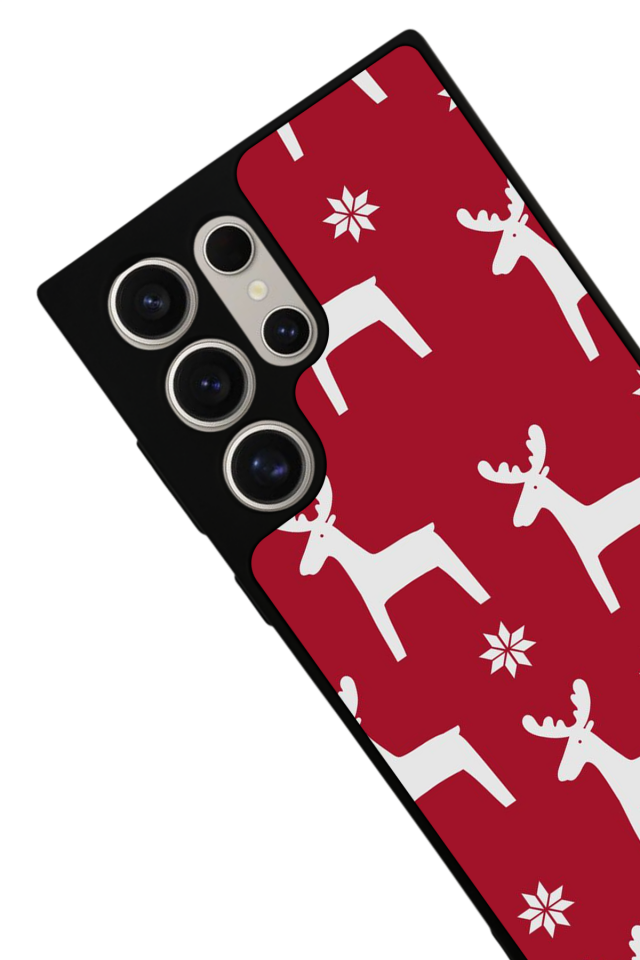 Samsung Galaxy S22 Ultra Uyumlu Yilbasi Christmas Tasarımlı Glossy Premium Kılıf