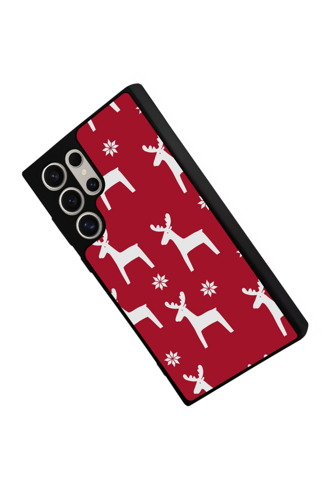 Samsung Galaxy S22 Ultra Uyumlu Yilbasi Christmas Tasarımlı Glossy Premium Kılıf
