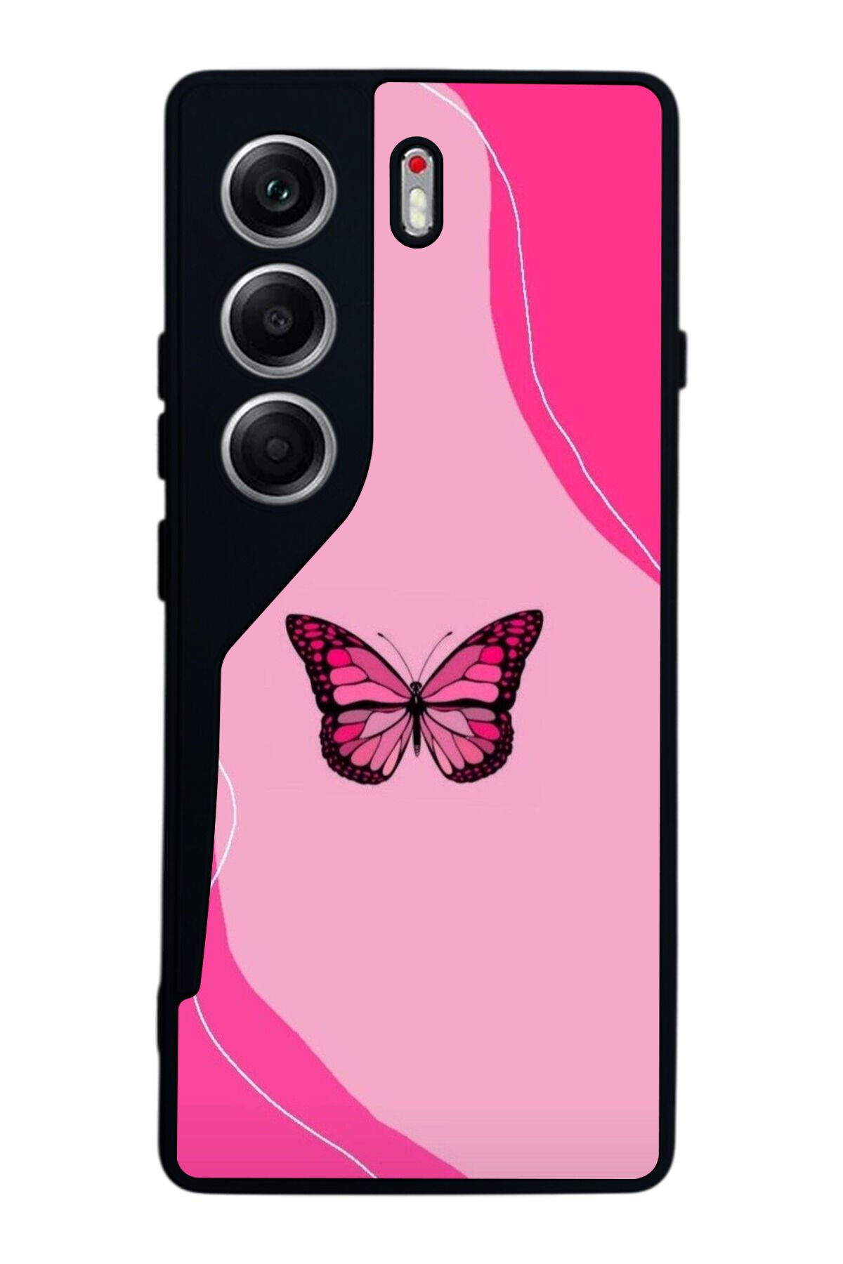 Tecno Camon 40 Uyumlu Kelebek Tasarımlı Glossy Premium Kılıf