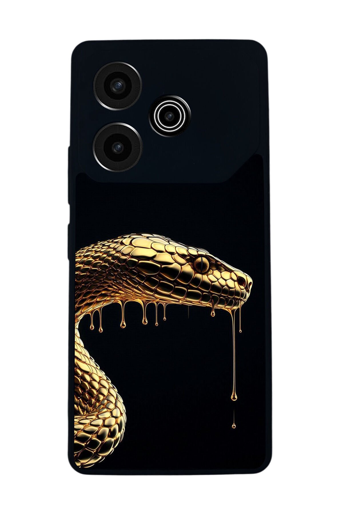 Tecno Pova 6 Uyumlu Yılan Tasarımlı Glossy Premium Kılıf