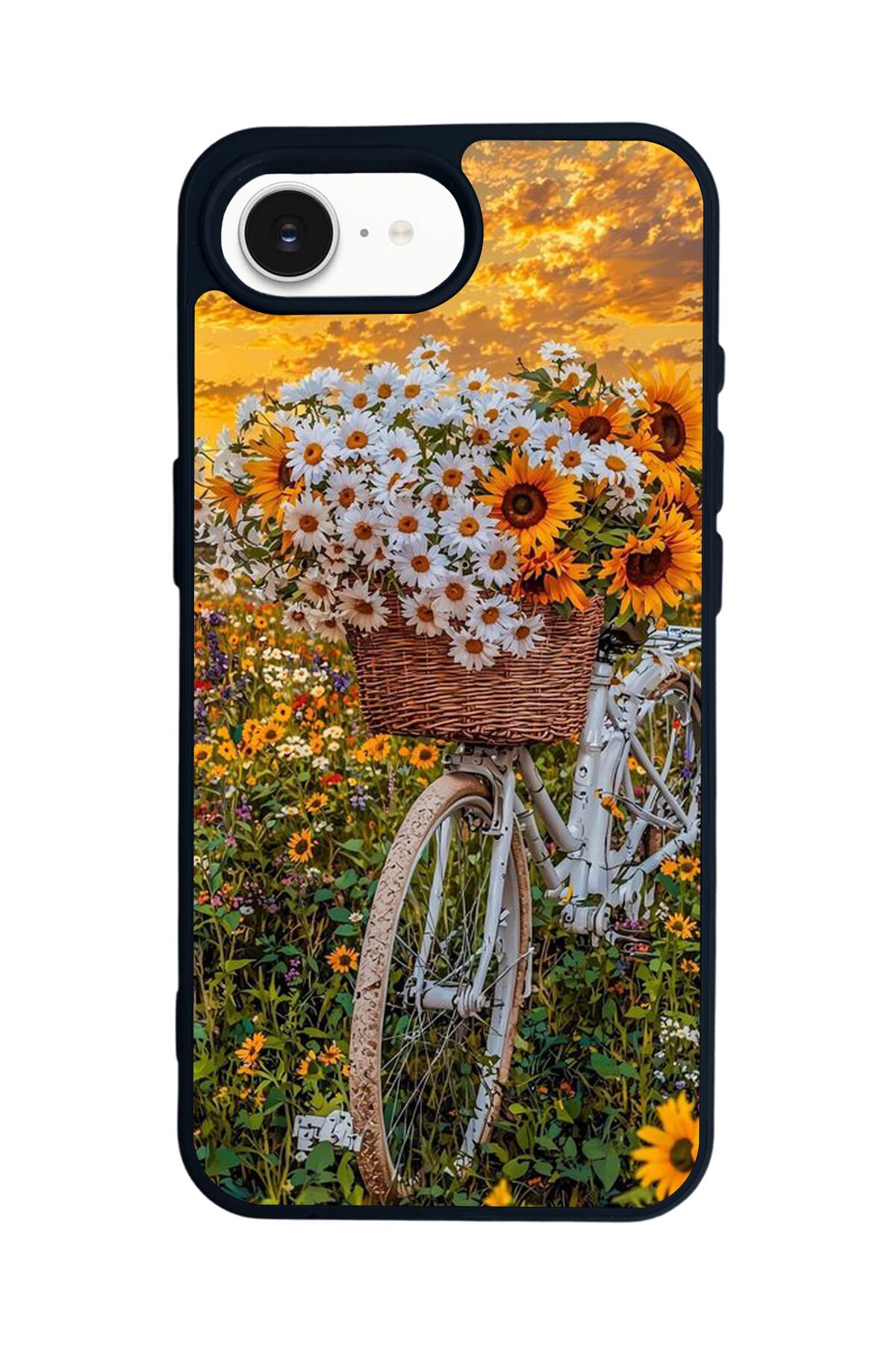 iPhone 16E Uyumlu Cicek Tasarımlı Glossy Premium Kılıf