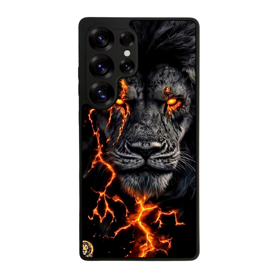 Samsung Galaxy S25 Ultra Uyumlu Aslan Tasarımlı Glossy Premium Kılıf