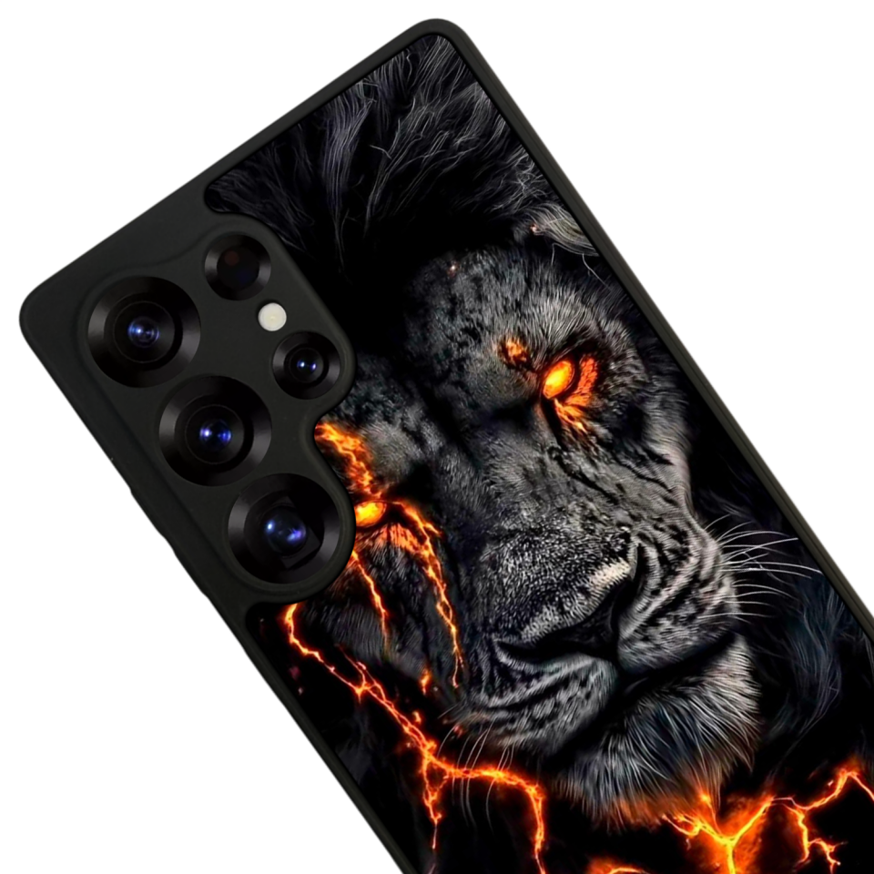 Samsung Galaxy S25 Ultra Uyumlu Aslan Tasarımlı Glossy Premium Kılıf