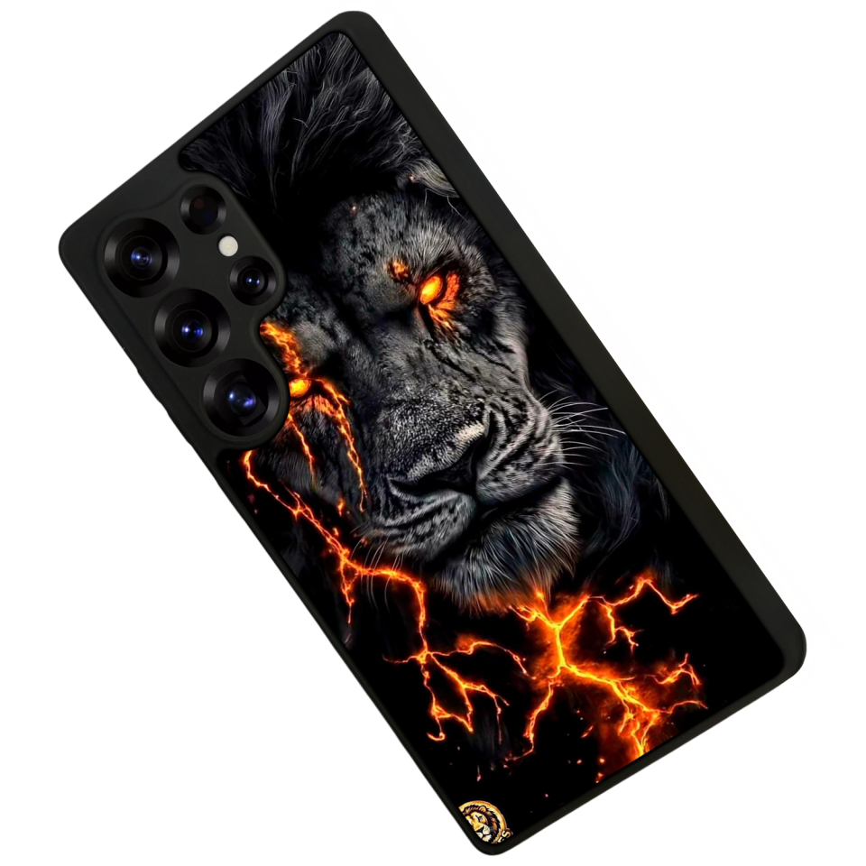 Samsung Galaxy S25 Ultra Uyumlu Aslan Tasarımlı Glossy Premium Kılıf