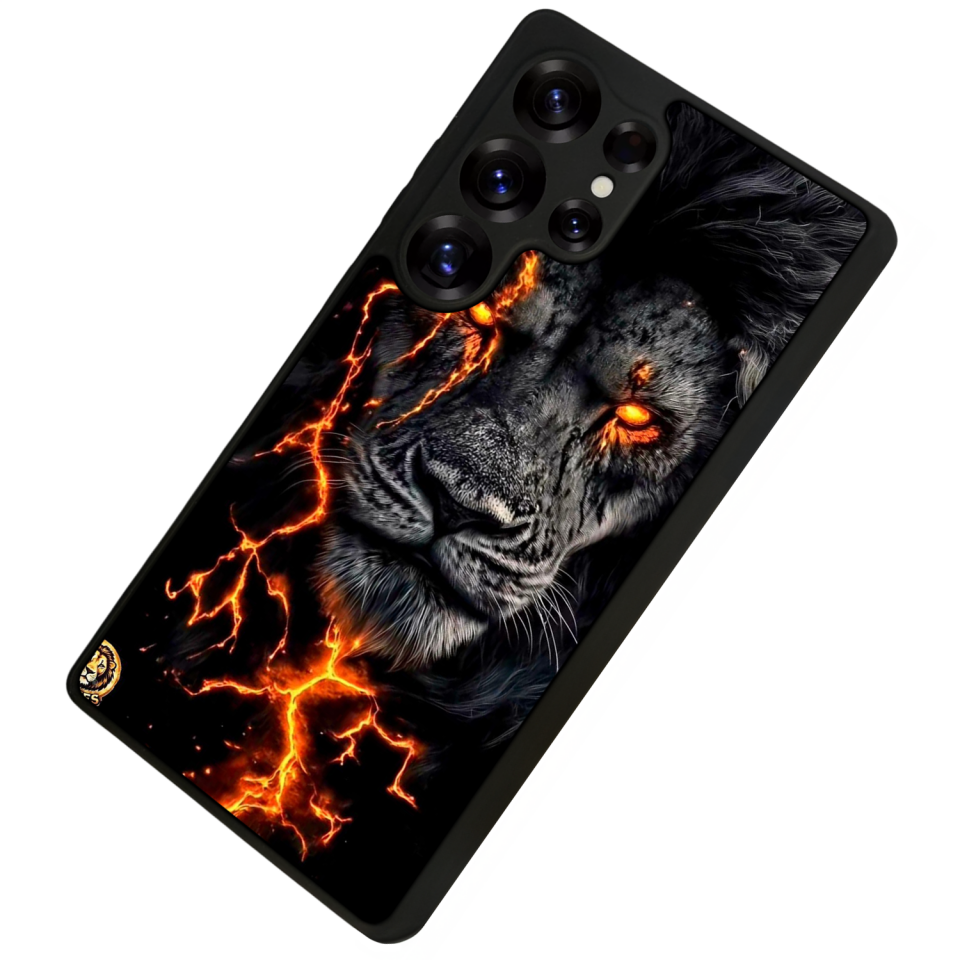 Samsung Galaxy S25 Ultra Uyumlu Aslan Tasarımlı Glossy Premium Kılıf