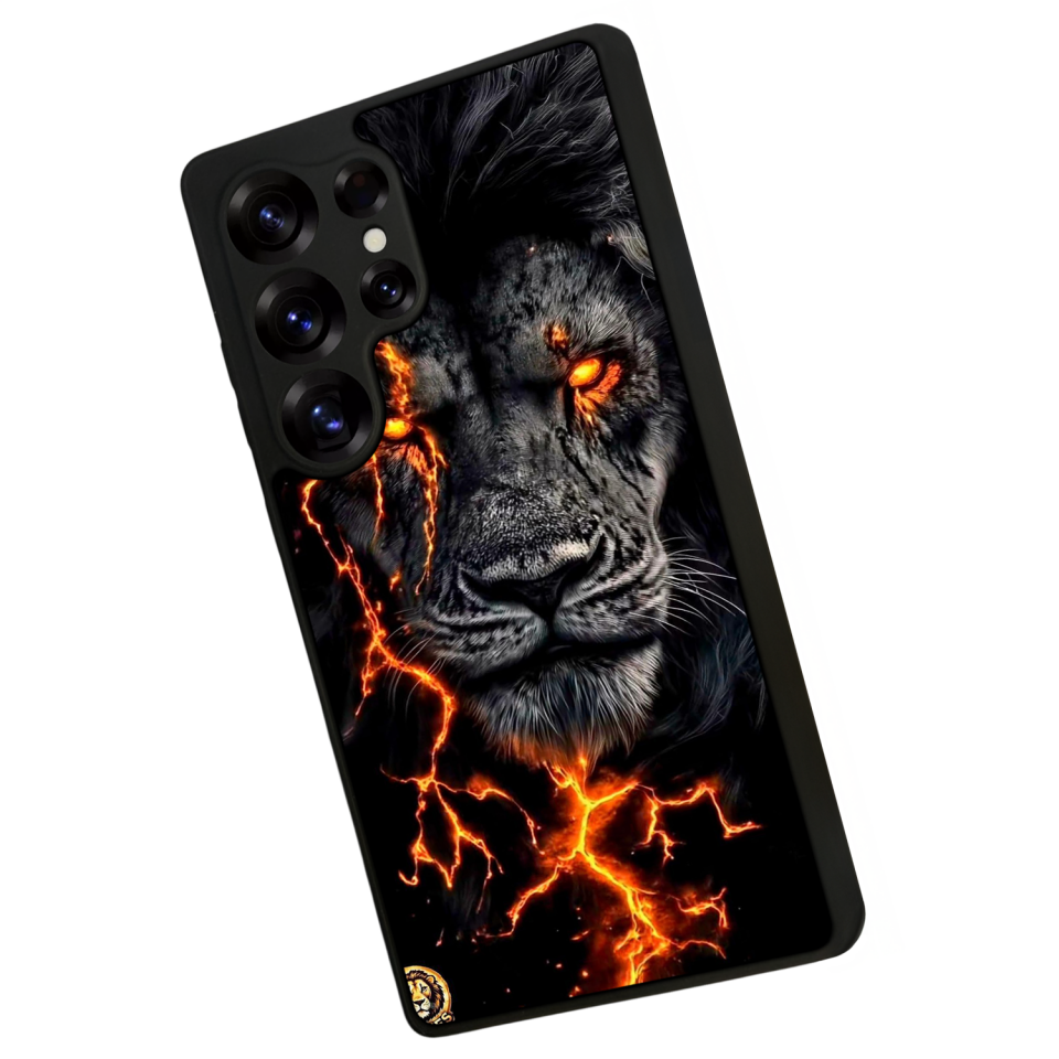 Samsung Galaxy S25 Ultra Uyumlu Aslan Tasarımlı Glossy Premium Kılıf