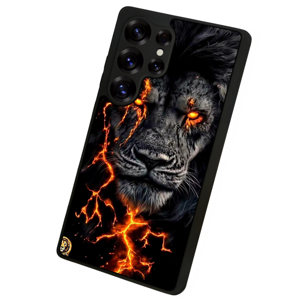 Samsung Galaxy S25 Ultra Uyumlu Aslan Tasarımlı Glossy Premium Kılıf