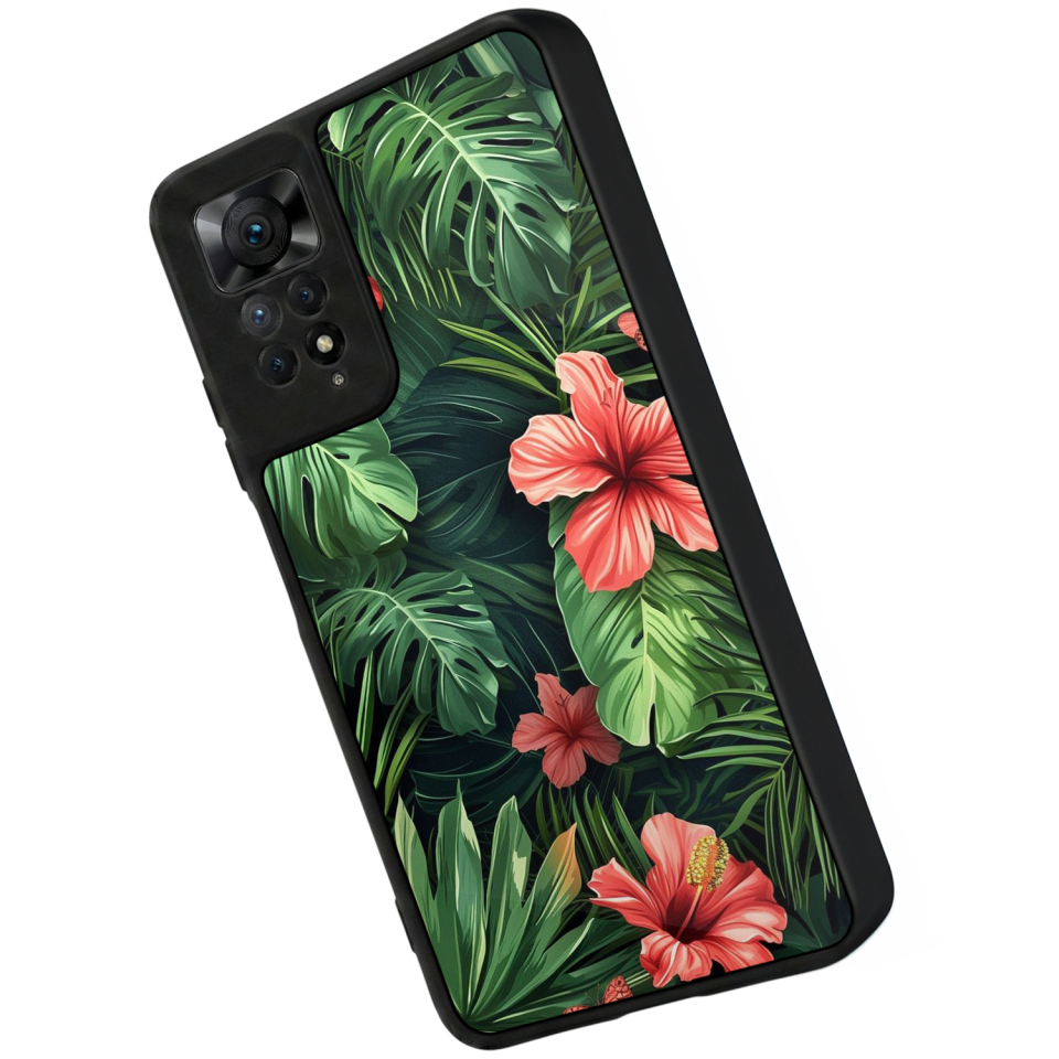 Xiaomi Redmi Note 11 Pro Uyumlu Botanik Tasarımlı Glossy Premium Kılıf