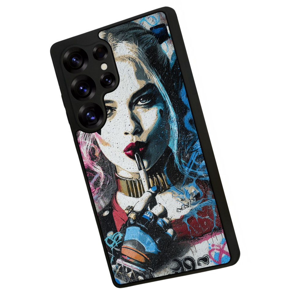 Samsung Galaxy S25 Ultra Uyumlu HarleyQueen Tasarımlı Glossy Premium Kılıf