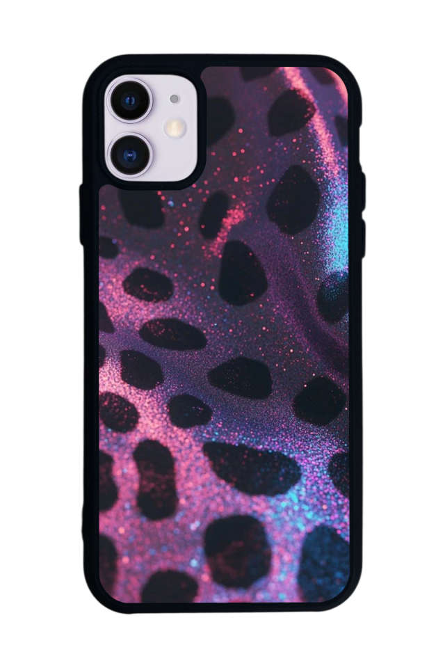 iPhone 11 Uyumlu Hologram Leopar Tasarımlı Glossy Premium Kılıf