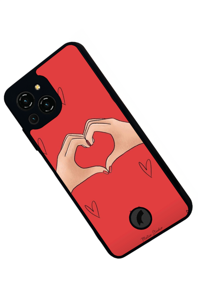 Reeder S23 Pro Max Uyumlu Kalp Love Tasarımlı Glossy Premium Kılıf