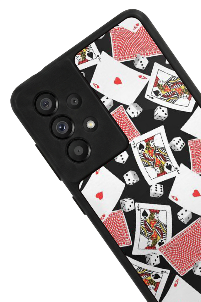 Samsung Galaxy A73 Uyumlu Kart Tasarımlı Glossy Premium Kılıf