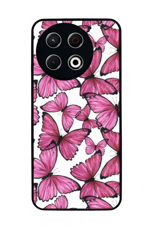 Tecno Spark 30 Pro Uyumlu Kelebek Tasarımlı Glossy Premium Kılıf