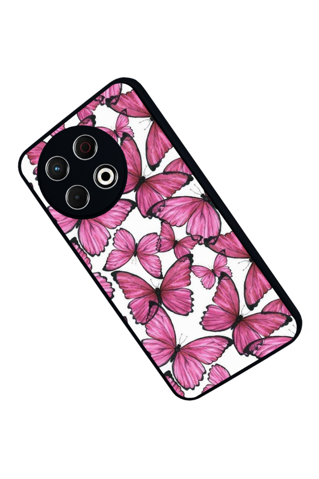 Tecno Spark 30 Pro Uyumlu Kelebek Tasarımlı Glossy Premium Kılıf