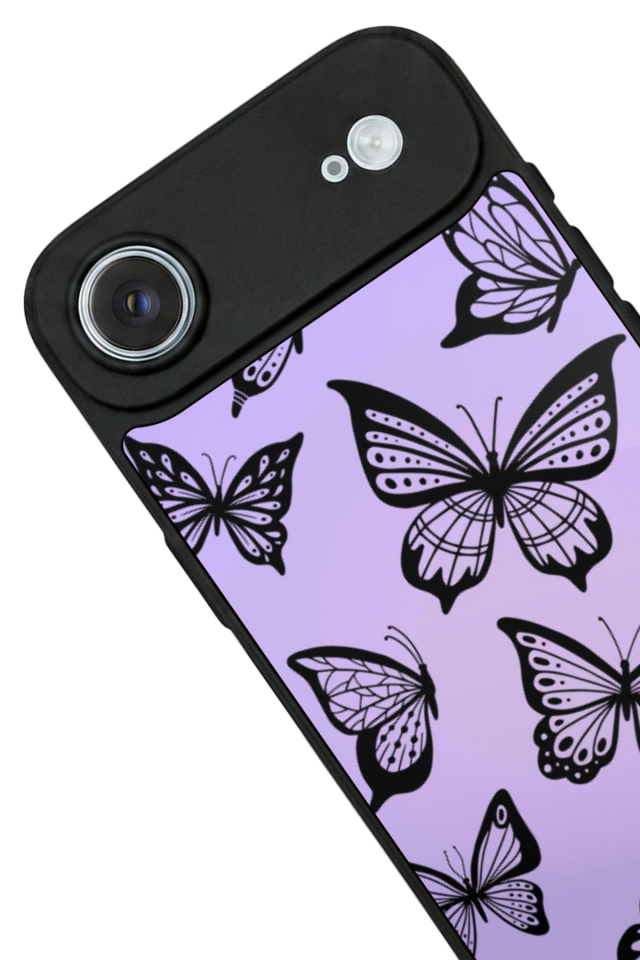 iPhone 17 Air Uyumlu Kelebek Tasarımlı Glossy Premium Kılıf