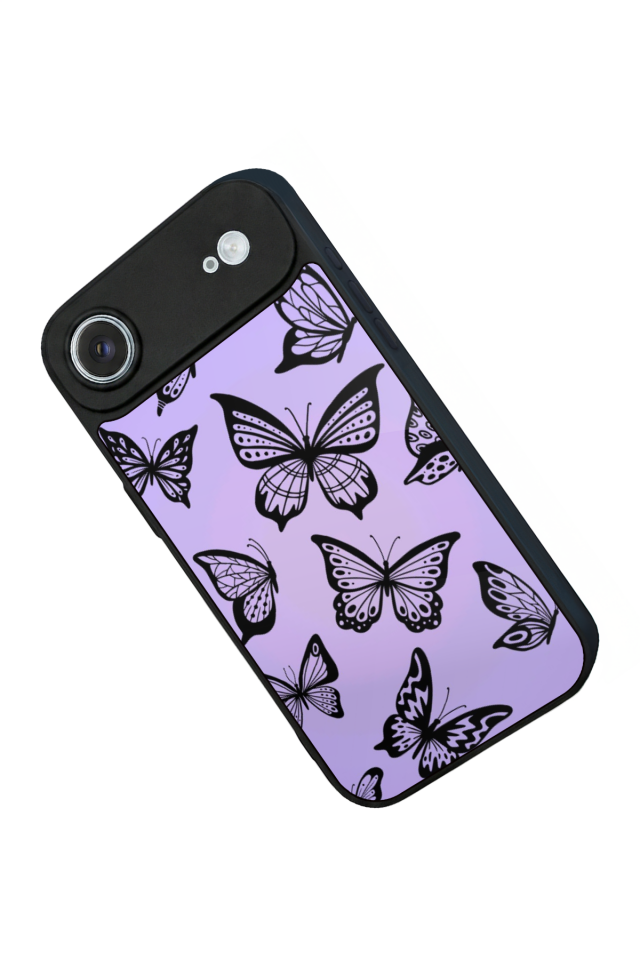 iPhone 17 Air Uyumlu Kelebek Tasarımlı Glossy Premium Kılıf