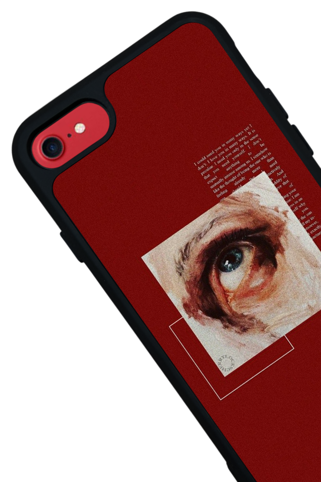 iPhone 7 Uyumlu Kirmizi Tasarımlı Glossy Premium Kılıf