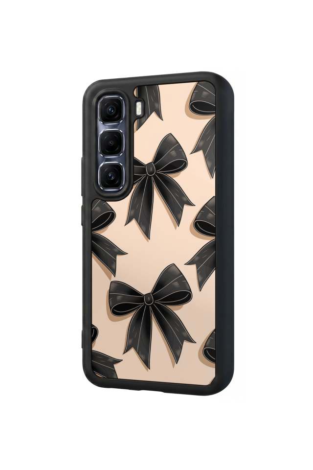 Infinix Hot 60 Pro Plus Uyumlu Kurdele Tasarımlı Glossy Premium Kılıf