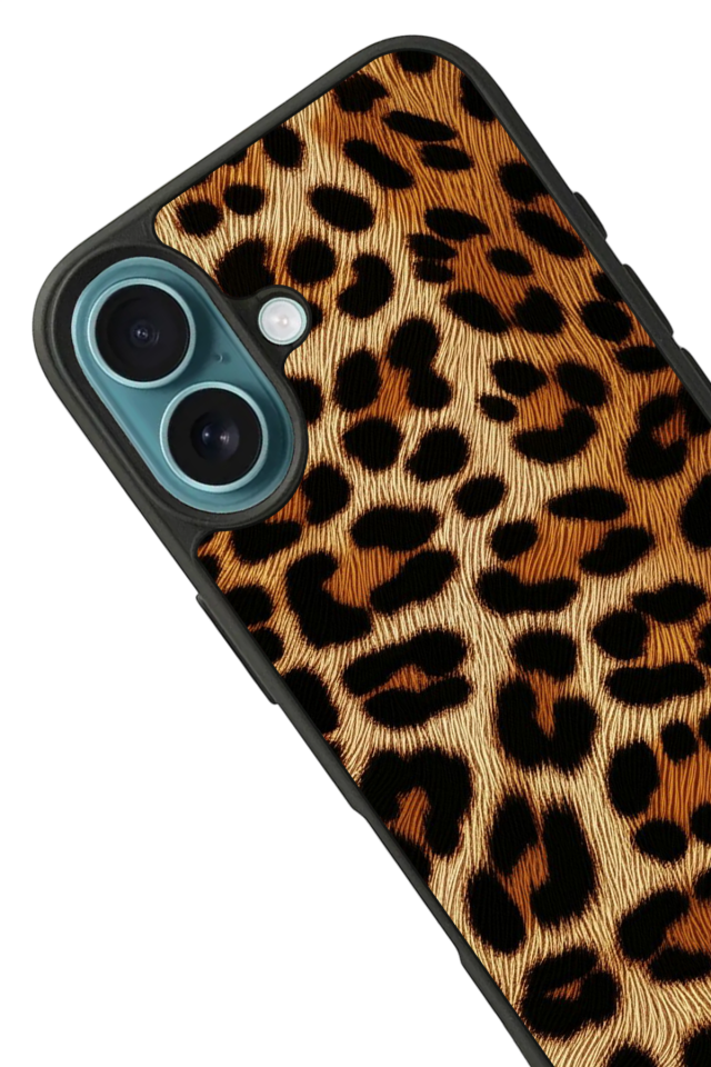 iPhone 16 Uyumlu Leopar Tasarımlı Glossy Premium Kılıf