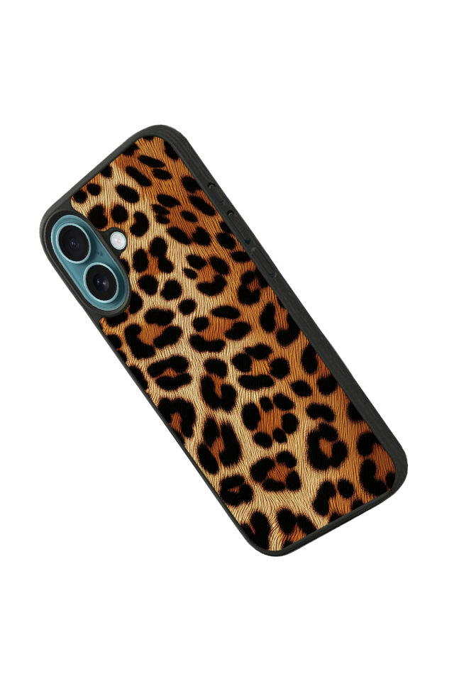 iPhone 16 Uyumlu Leopar Tasarımlı Glossy Premium Kılıf