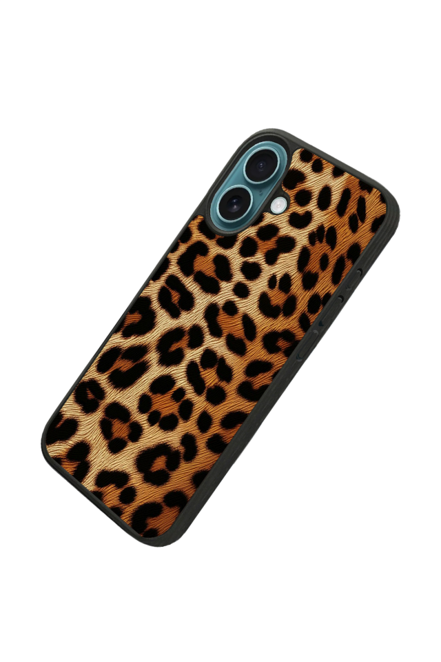 iPhone 16 Uyumlu Leopar Tasarımlı Glossy Premium Kılıf