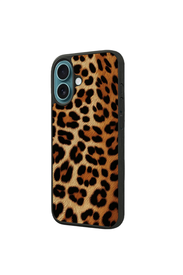 iPhone 16 Uyumlu Leopar Tasarımlı Glossy Premium Kılıf