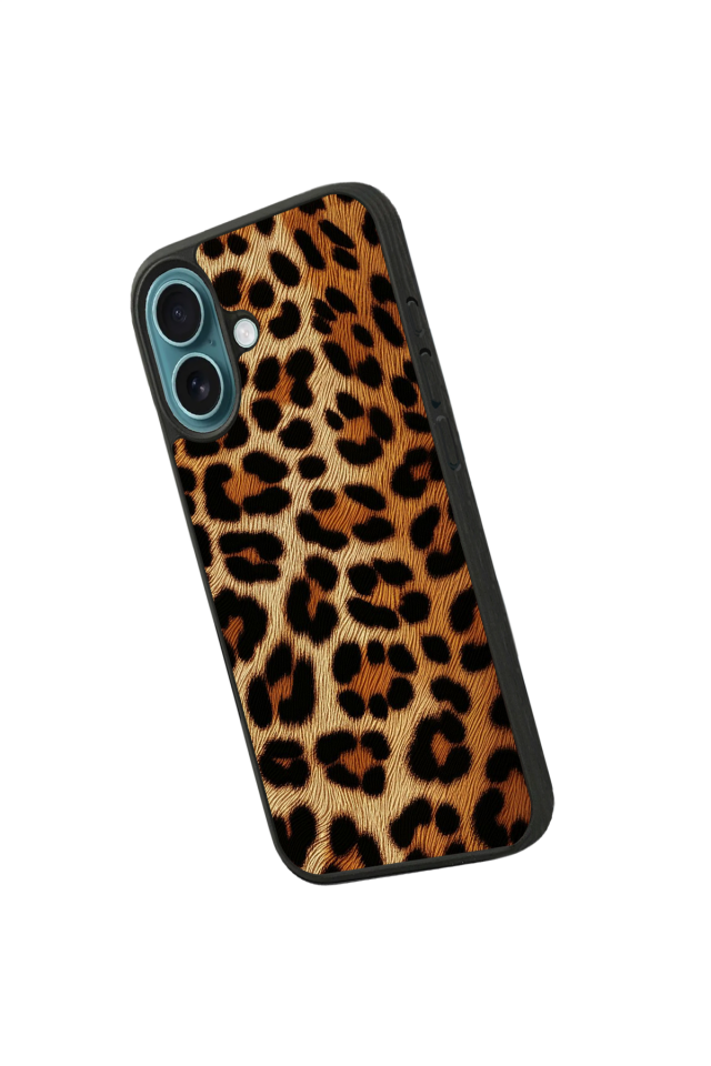 iPhone 16 Uyumlu Leopar Tasarımlı Glossy Premium Kılıf