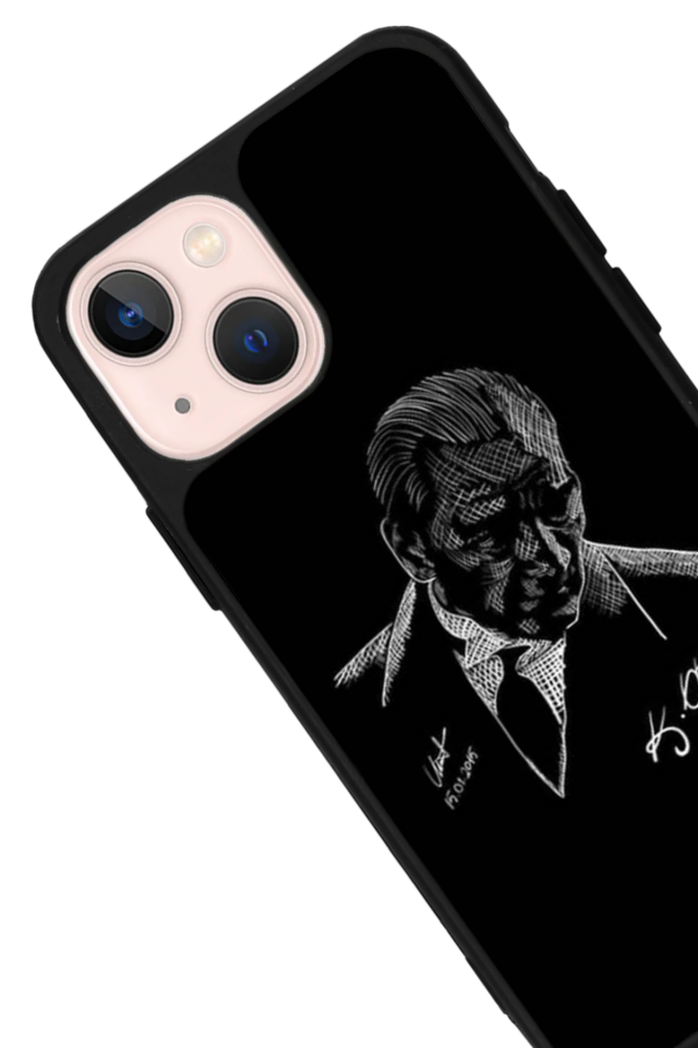 iPhone 15 Plus Uyumlu Mustafa Kemal Ataturk Tasarımlı Glossy Premium Kılıf