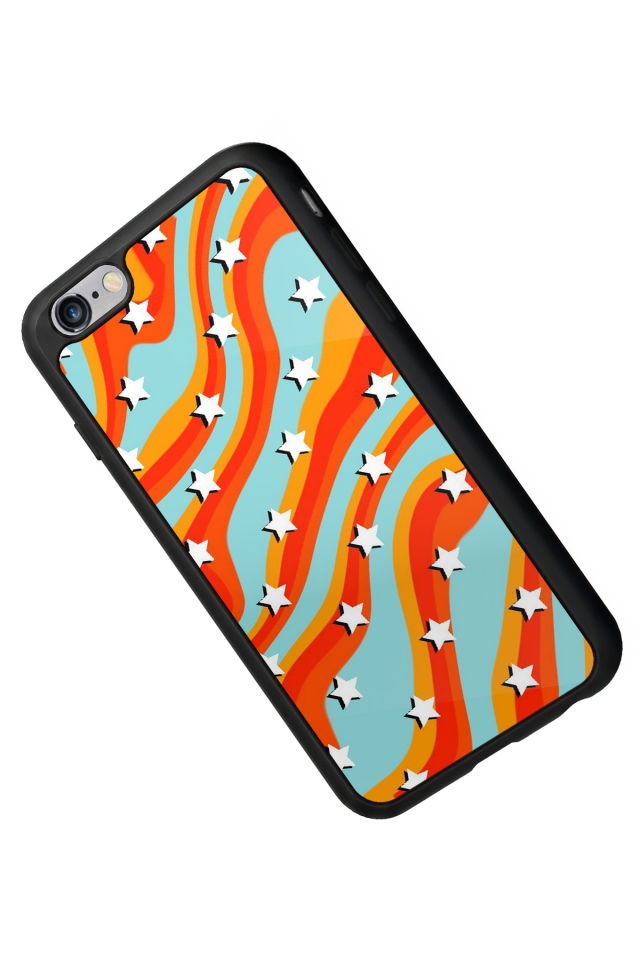 iPhone 6s Plus Uyumlu Retro Yildizlar Tasarımlı Glossy Premium Kılıf