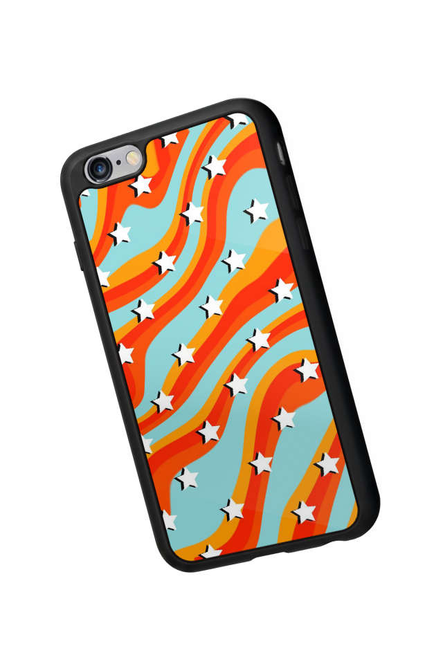 iPhone 6s Plus Uyumlu Retro Yildizlar Tasarımlı Glossy Premium Kılıf