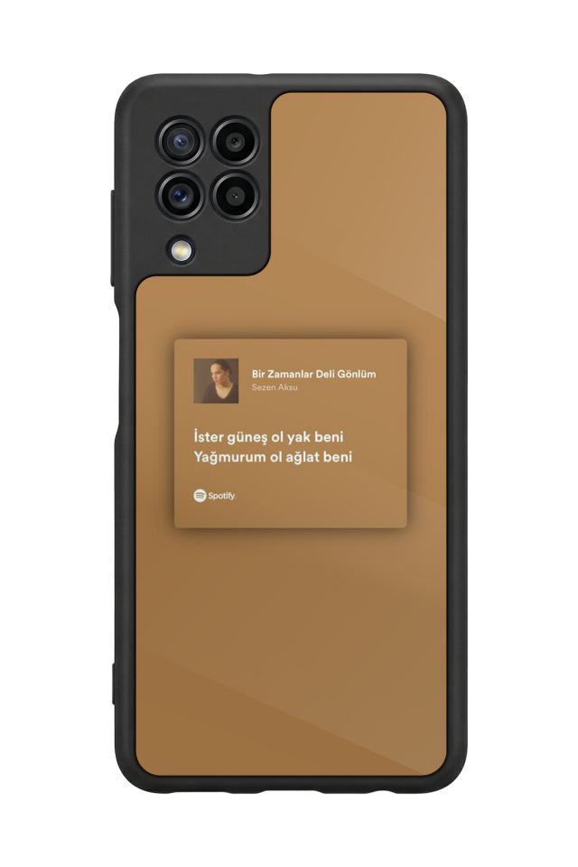 Samsung Galaxy M32 Uyumlu Sarki Sozleri Tasarımlı Glossy Premium Kılıf