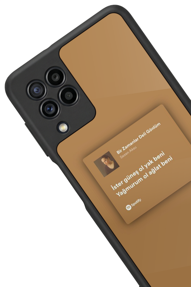 Samsung Galaxy M32 Uyumlu Sarki Sozleri Tasarımlı Glossy Premium Kılıf