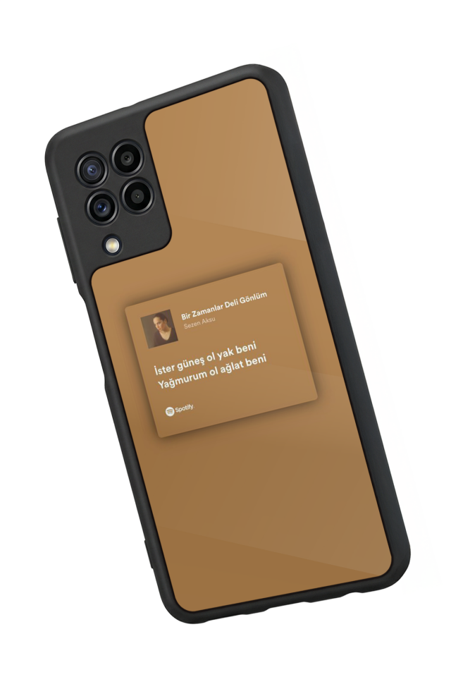 Samsung Galaxy M32 Uyumlu Sarki Sozleri Tasarımlı Glossy Premium Kılıf