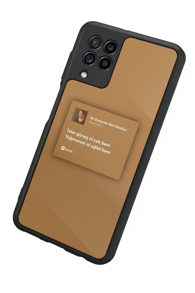 Samsung Galaxy M32 Uyumlu Sarki Sozleri Tasarımlı Glossy Premium Kılıf
