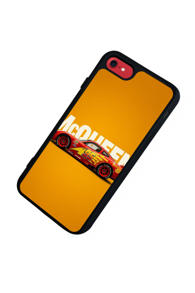 iPhone SE Uyumlu Şimsek McQueen Tasarımlı Glossy Premium Kılıf