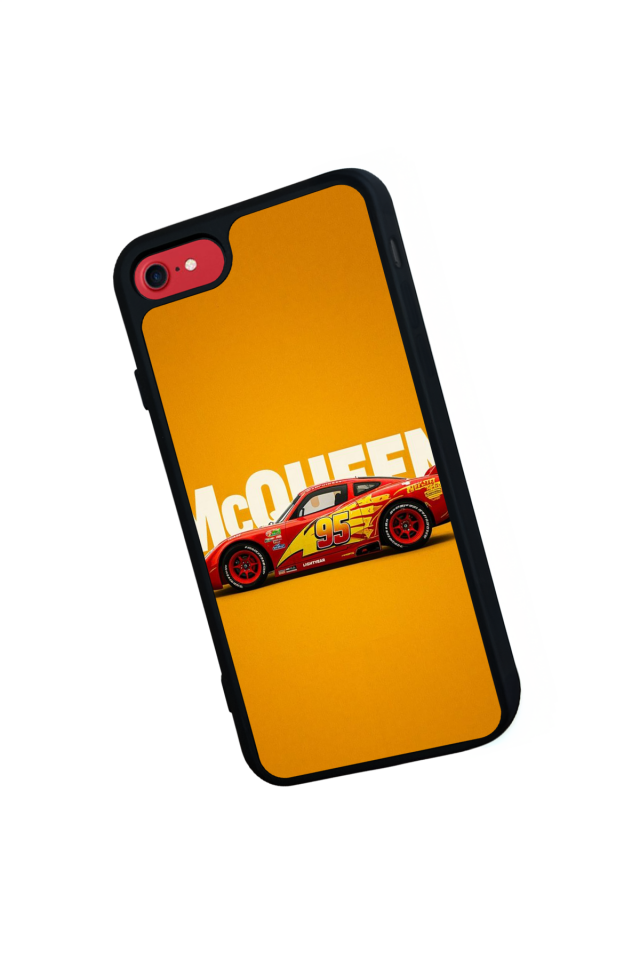 iPhone SE Uyumlu Şimsek McQueen Tasarımlı Glossy Premium Kılıf