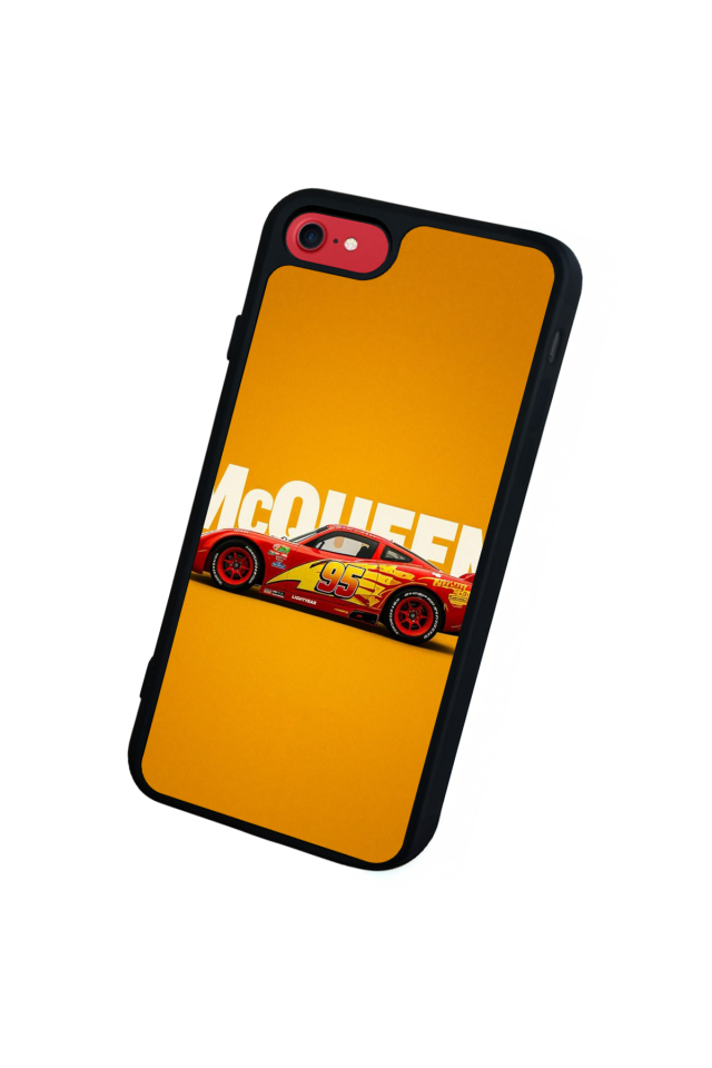 iPhone SE Uyumlu Şimsek McQueen Tasarımlı Glossy Premium Kılıf