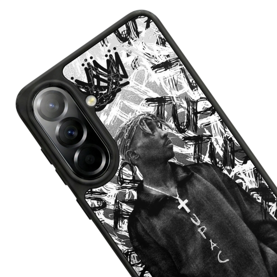 Samsung Galaxy A57 Uyumlu Tupac Tasarımlı Glossy Premium Kılıf