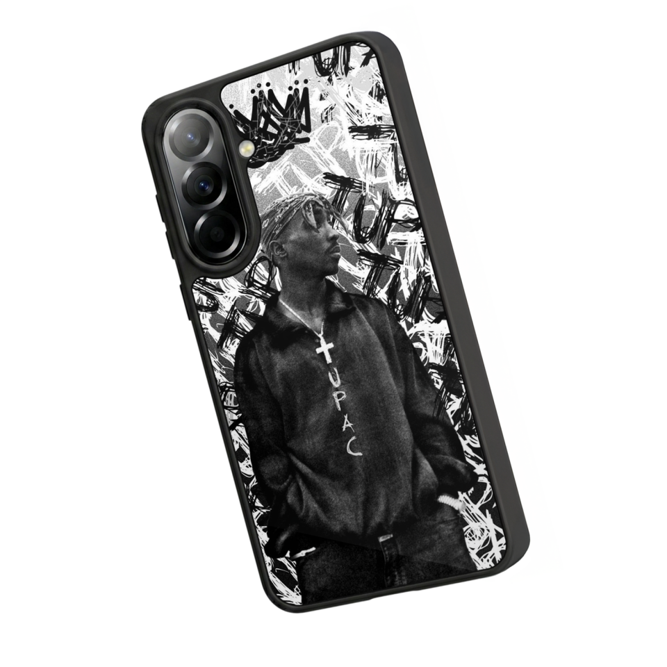 Samsung Galaxy A57 Uyumlu Tupac Tasarımlı Glossy Premium Kılıf