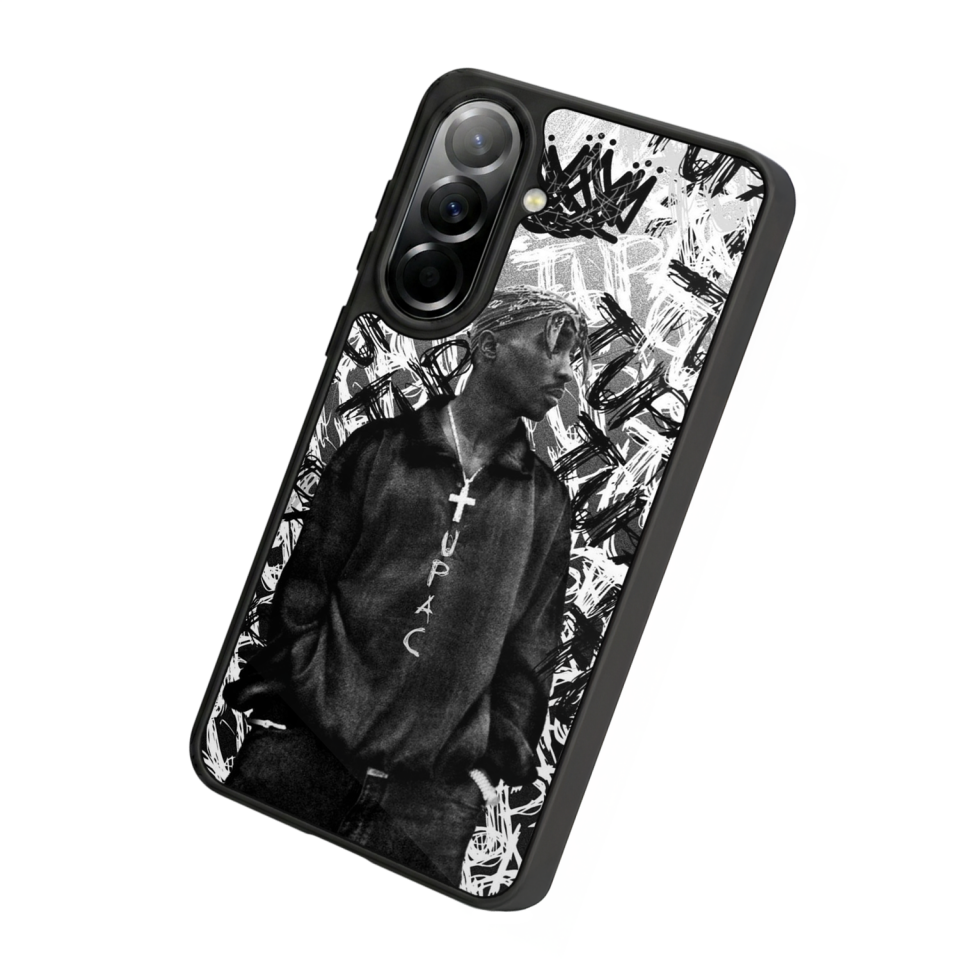 Samsung Galaxy A57 Uyumlu Tupac Tasarımlı Glossy Premium Kılıf