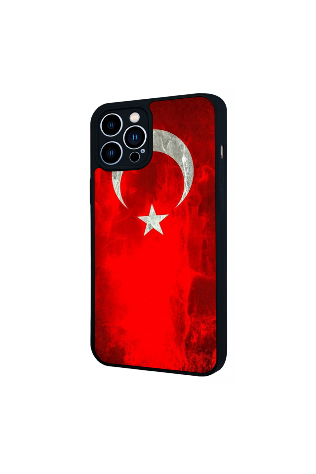 iPhone 13 Pro Max Uyumlu Türk Bayragi Tasarımlı Glossy Premium Kılıf