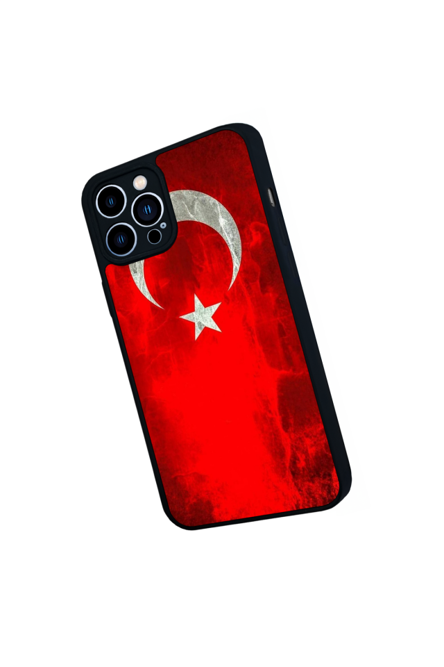 iPhone 13 Pro Max Uyumlu Türk Bayragi Tasarımlı Glossy Premium Kılıf