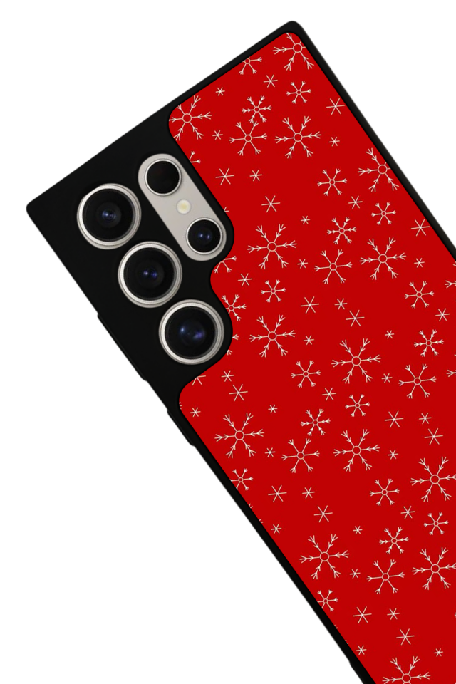 Samsung Galaxy S22 Ultra Uyumlu Yilbasi Christmas Tasarımlı Glossy Premium Kılıf