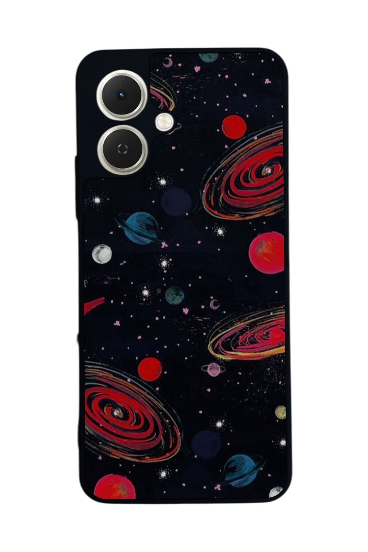 Tecno Spark GO 2 Uyumlu Uzay Tasarımlı Glossy Premium Kılıf